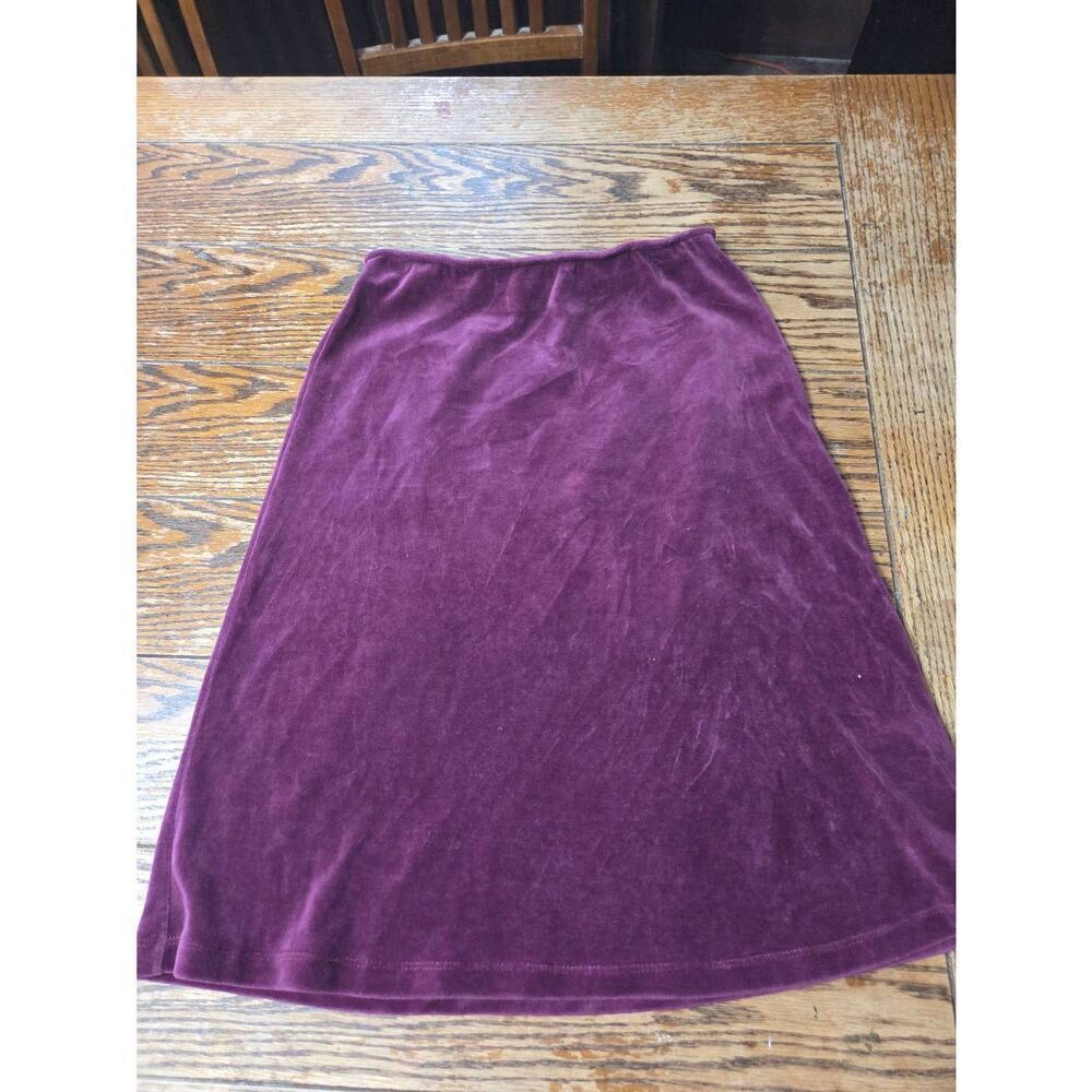 Gudrun Sjoden purple velvet skirt sz Small
